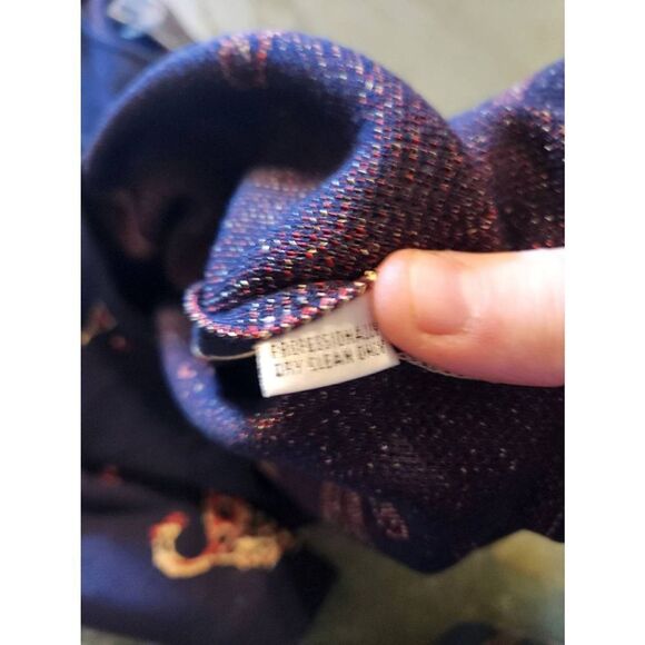 Vintage St John Sport blue&red paisley print sweater sz Medium - Picture 3 of 4